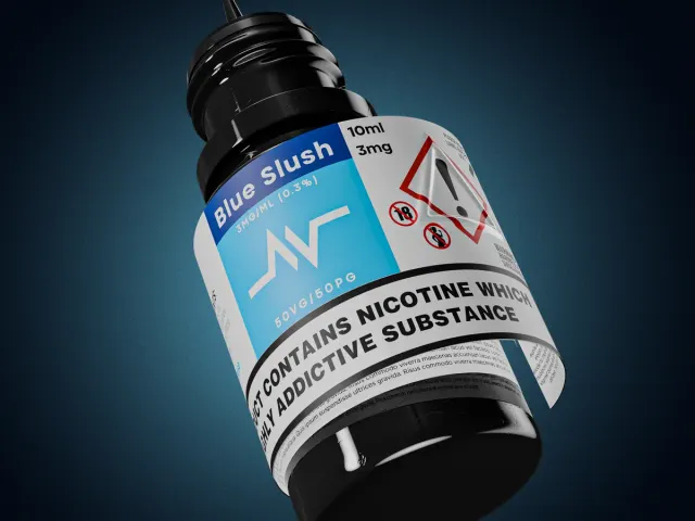 AV — Blue Slush — Peel-and-reveal e-liquid
